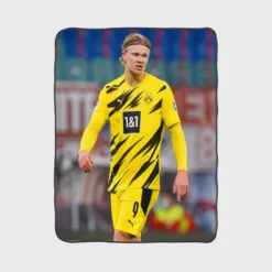 Erling Haaland Energetic Dortmund BVB Club Player Fleece Blanket 1