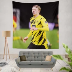 Erling Haaland Excellent Dortmund BVB Player Tapestry