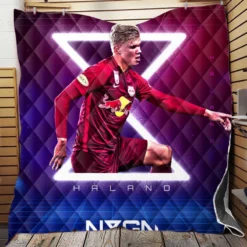 Erling Haaland Salzburg Club Forward Player Quilt Blanket