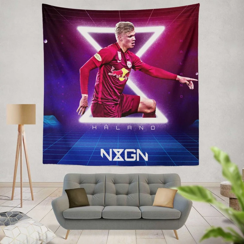 Erling Haaland Salzburg Club Forward Player Tapestry