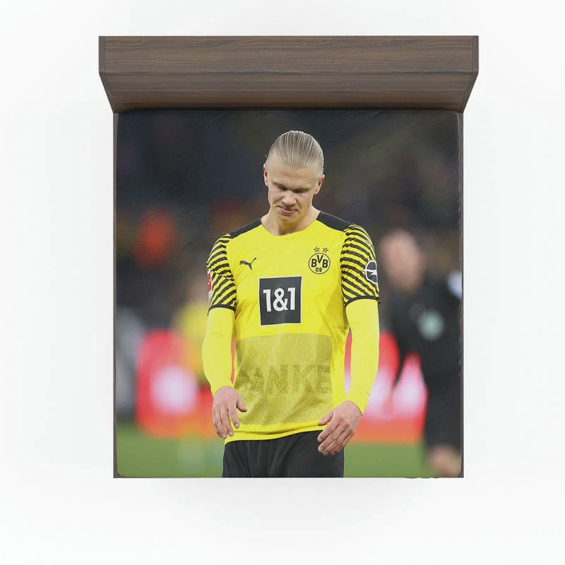 Erling Haaland Soccer Player Fitted Sheet