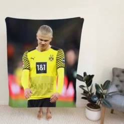 Erling Haaland Soccer Player Fleece Blanket