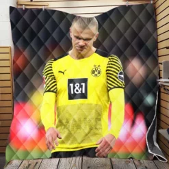 Erling Haaland Soccer Player Quilt Blanket