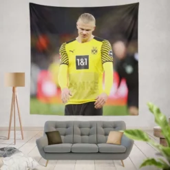 Erling Haaland Soccer Player Tapestry