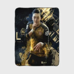 Ethical Arsenal Football Player Mesut Ozil Fleece Blanket 1