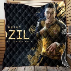 Ethical Arsenal Football Player Mesut Ozil Quilt Blanket