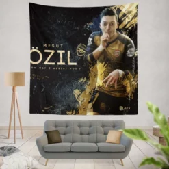 Ethical Arsenal Football Player Mesut Ozil Tapestry