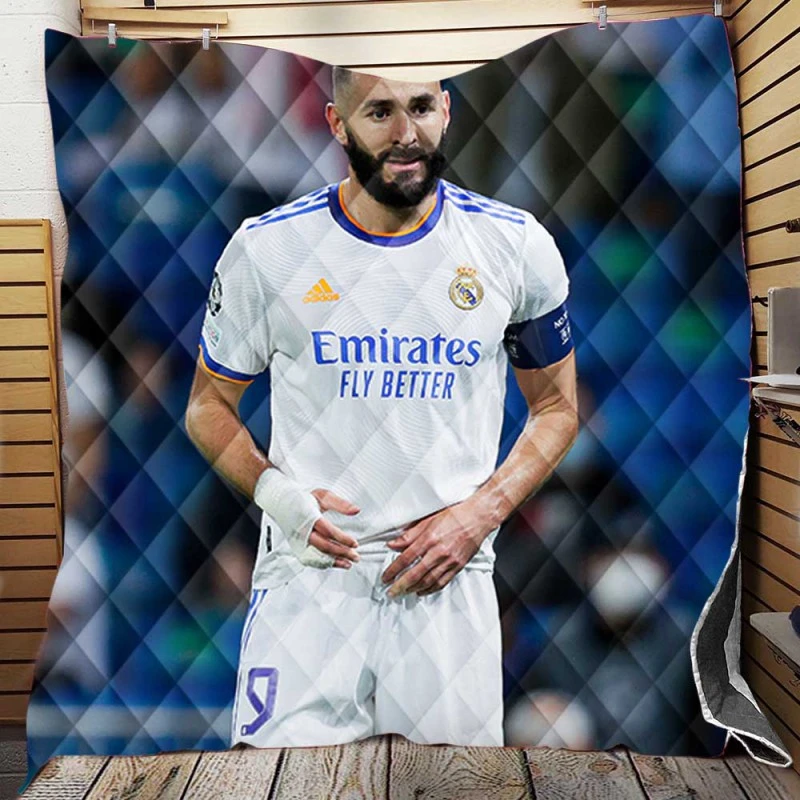 Ethical Football Player Karim Benzema Quilt Blanket