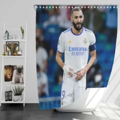 Ethical Football Player Karim Benzema Shower Curtain