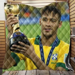 Ethical Football Player Neymar Quilt Blanket