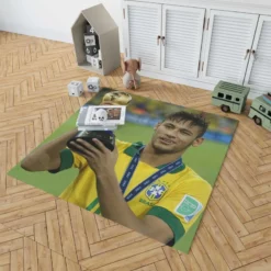 Ethical Football Player Neymar Rug 1