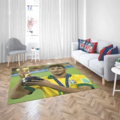 Ethical Football Player Neymar Rug 2