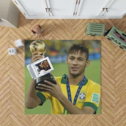 Ethical Football Player Neymar Rug