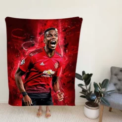 Ethical Football Player Paul Pogba Fleece Blanket
