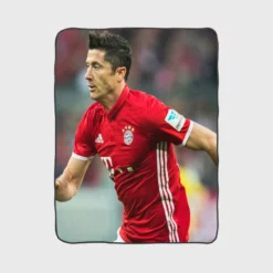 Ethical Football Player Robert Lewandowski Fleece Blanket 1