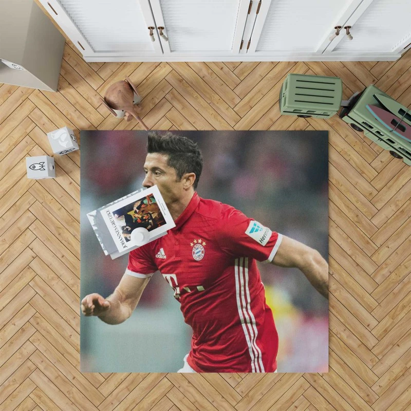 Ethical Football Player Robert Lewandowski Rug