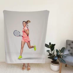 Eugenie Bouchard Canadien Tennis Player Fleece Blanket