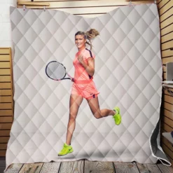 Eugenie Bouchard Canadien Tennis Player Quilt Blanket