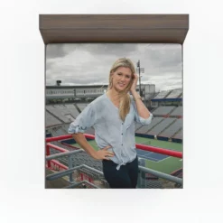 Eugenie Bouchard Professional Tennis Player Fitted Sheet