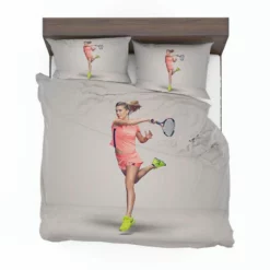 Eugenie Bouchard Top Ranked Tennis Player Bedding Set 1