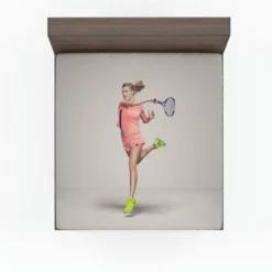 Eugenie Bouchard Top Ranked Tennis Player Fitted Sheet