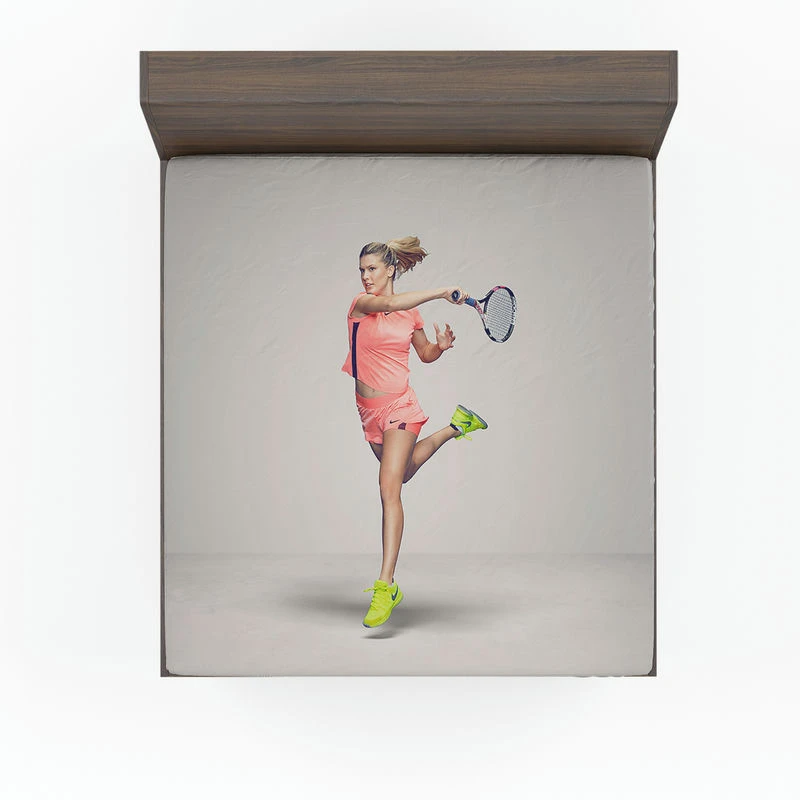 Eugenie Bouchard Top Ranked Tennis Player Fitted Sheet