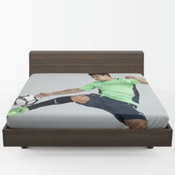 Euphoric Footballer Sergio Aguero Fitted Sheet 1