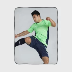 Euphoric Footballer Sergio Aguero Fleece Blanket 1