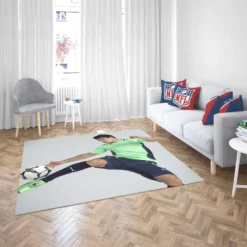 Euphoric Footballer Sergio Aguero Rug 2