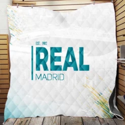European Cup Football Club Real Madrid Logo Quilt Blanket
