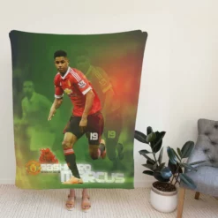 European Cup Soccer Player Marcus Rashford Fleece Blanket