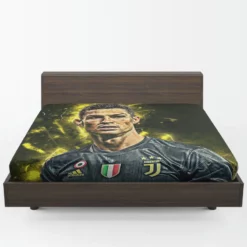 European Cups Footballer Player Cristiano Ronaldo Fitted Sheet 1