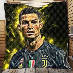 European Cups Footballer Player Cristiano Ronaldo Quilt Blanket