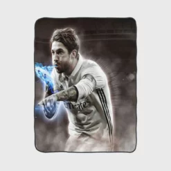 European Footballer Sergio Ramos Fleece Blanket 1