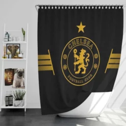 Excellent Chelsea Football Club Logo Shower Curtain