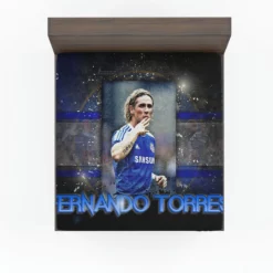 Excellent Chelsea Football Player Fernando Torres Fitted Sheet