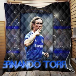 Excellent Chelsea Football Player Fernando Torres Quilt Blanket