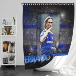 Excellent Chelsea Football Player Fernando Torres Shower Curtain