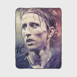 Excellent Croatian Football Player Luka Modric Fleece Blanket 1