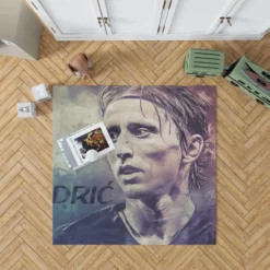 Excellent Croatian Football Player Luka Modric Rug