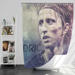 Excellent Croatian Football Player Luka Modric Shower Curtain