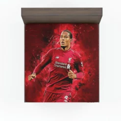 Excellent Dutch Football Player Virgil van Dijk Fitted Sheet