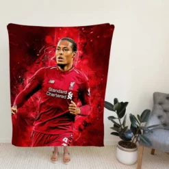 Excellent Dutch Football Player Virgil van Dijk Fleece Blanket