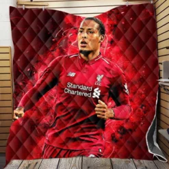 Excellent Dutch Football Player Virgil van Dijk Quilt Blanket