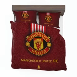 Excellent English Soccer Team Manchester United Logo Bedding Set 1