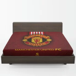 Excellent English Soccer Team Manchester United Logo Fitted Sheet 1