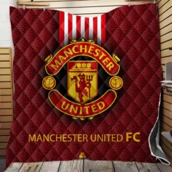 Excellent English Soccer Team Manchester United Logo Quilt Blanket