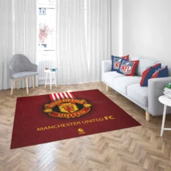 Excellent English Soccer Team Manchester United Logo Rug 2