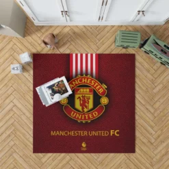 Excellent English Soccer Team Manchester United Logo Rug