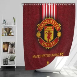 Excellent English Soccer Team Manchester United Logo Shower Curtain